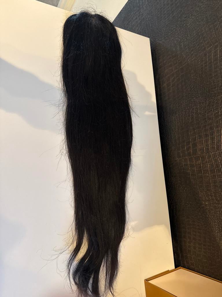 Haarstuk - donkerbruin, Lang Haar, Sieraden, Tassen en Uiterlijk, Uiterlijk | Haarverzorging, Ophalen of Verzenden, Gebruikt, Pruik of Haarverlenging
