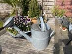 Vintage zinken gieter met broes, Ophalen of Verzenden, Gebruikt, Overige materialen