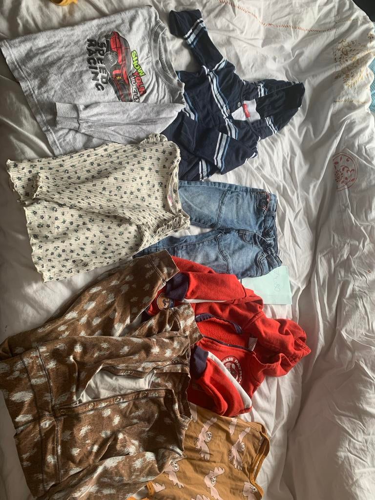 Kledingpakket maat 74-80, Kinderen en Baby's, Babykleding | Maat 74, Ophalen of Verzenden, Gebruikt, Jongetje of Meisje