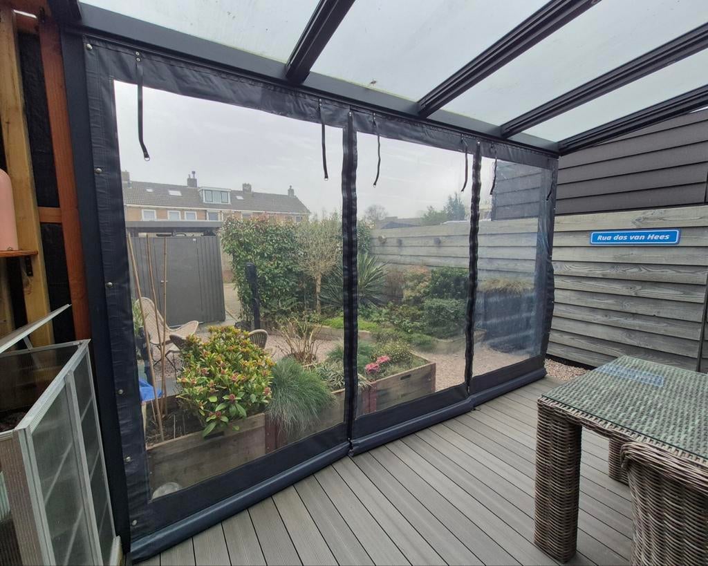 Zeil voor overkapping / verandazeil / voor en zijkant, Tuin en Terras, Overkappingen, Ophalen, Veranda