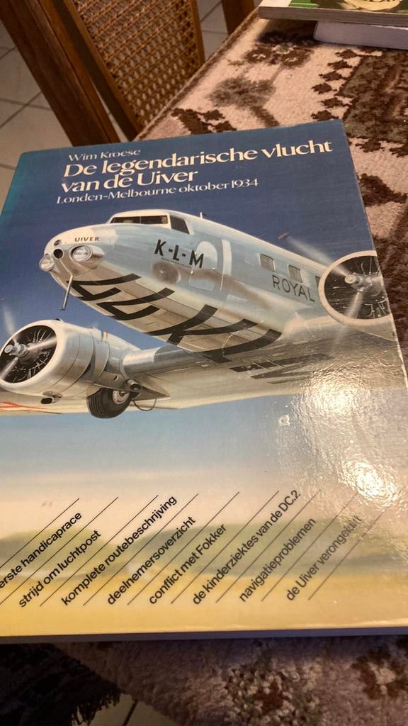 De Legendarische vlucht van. De Uiver., Boeken, Techniek, Ophalen of Verzenden, Zo goed als nieuw