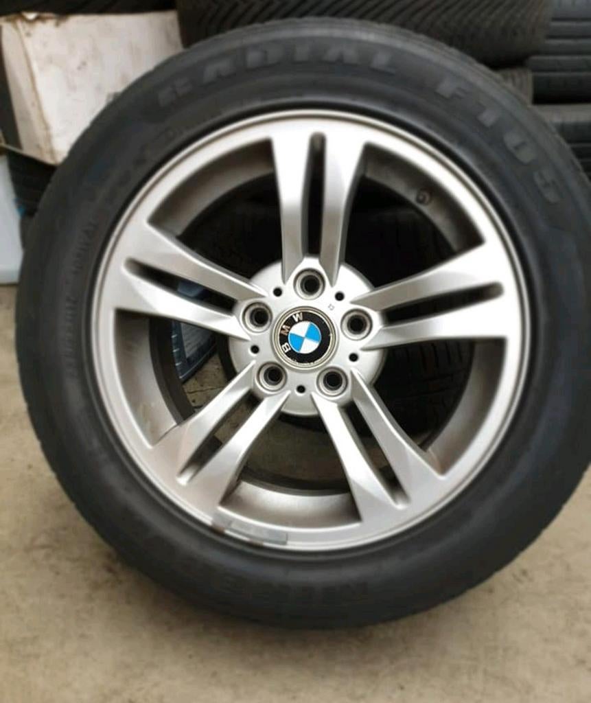 set van 4 originele BMW velgen met banden., Ophalen, 235 mm, Zomerbanden