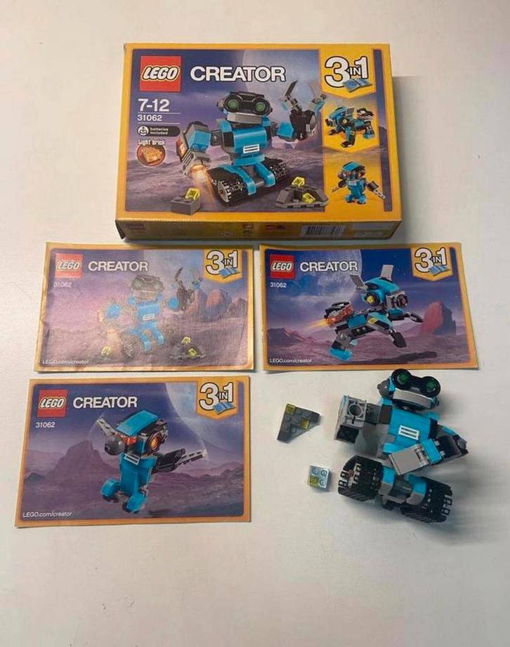 Lego Creator 3in1 31062 Robot verkenner, Kinderen en Baby's, Speelgoed | Duplo en Lego, Zo goed als nieuw, Lego, Complete set