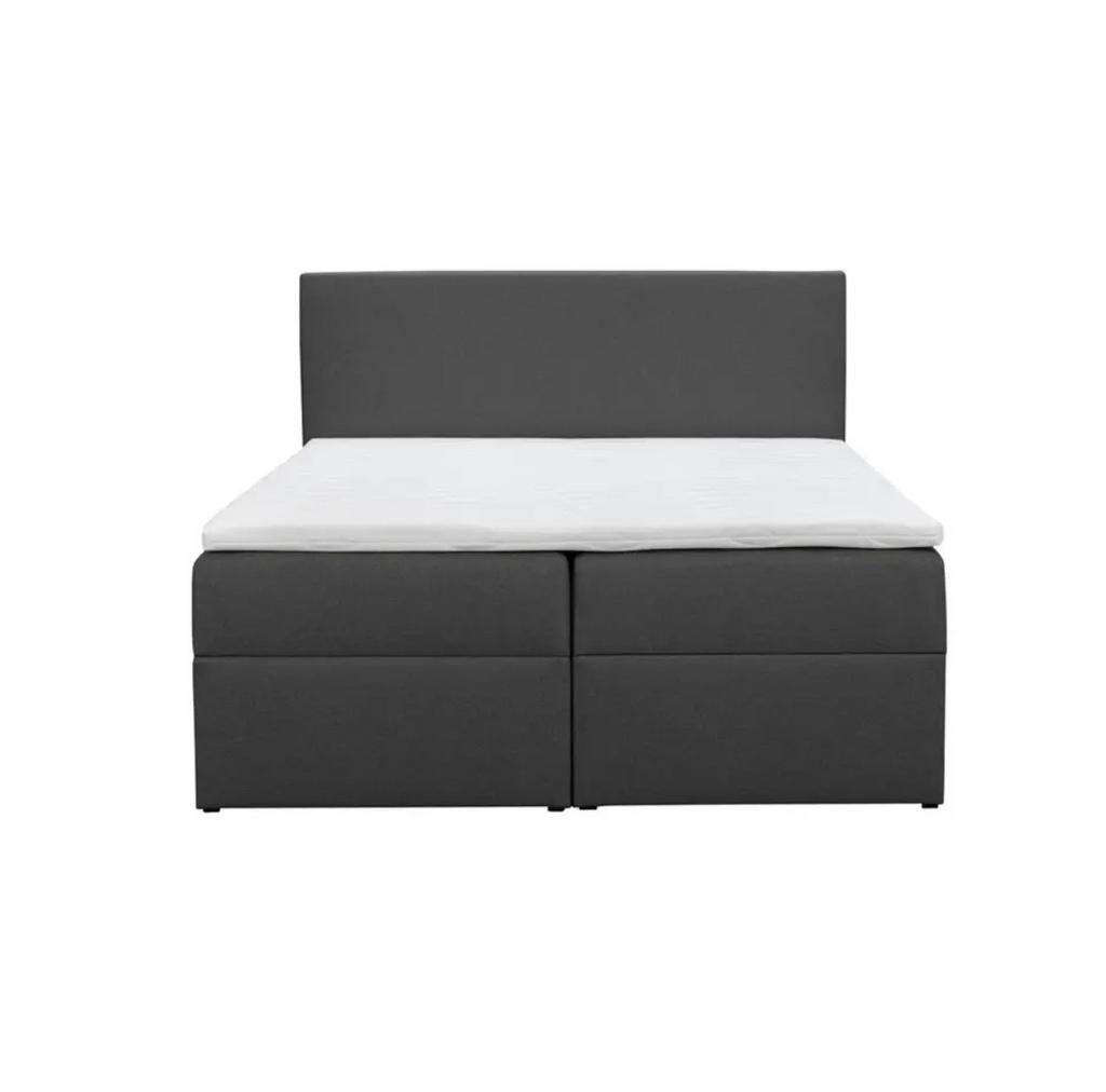 Antraciet boxspring 160x200 met opbergruimte, Ophalen, Gebruikt, Tweepersoons, 200 cm