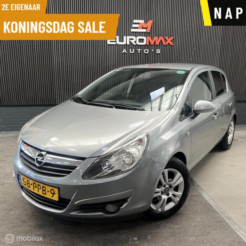 Opel Corsa 1.2-16V Cosmo 2e Eigenaar – NAP – Airco – C, Voorwielaandrijving, Euro 5, Gebruikt, Zwart