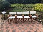 Te koop: 4 regisseurstoelen, Tuin en Terras, Ophalen, Gebruikt, Hout, Inklapbaar
