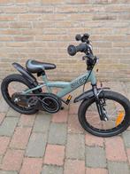 2Cycle Biker kinderfiets 16 inch fiets jongensfiets groen, Ophalen, Zo goed als nieuw, 16 tot 20 inch, Zijwieltjes