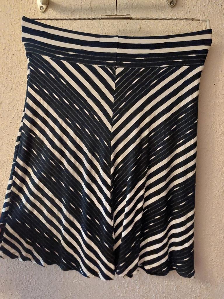 David Nieper- Blauw Wit gestreepte rok maat 46, Kleding | Dames, Rokken, Ophalen of Verzenden, Maat 46/48 (XL) of groter, Blauw