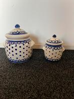 Poolse potten voor uien of knoflook, Huis en Inrichting, Ophalen, Gebruikt, Overige typen, Glas