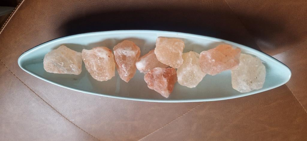 Zoutsteen groot en kleine stukken vintage, Gebruikt, Roze, Ophalen of Verzenden, Landelijk