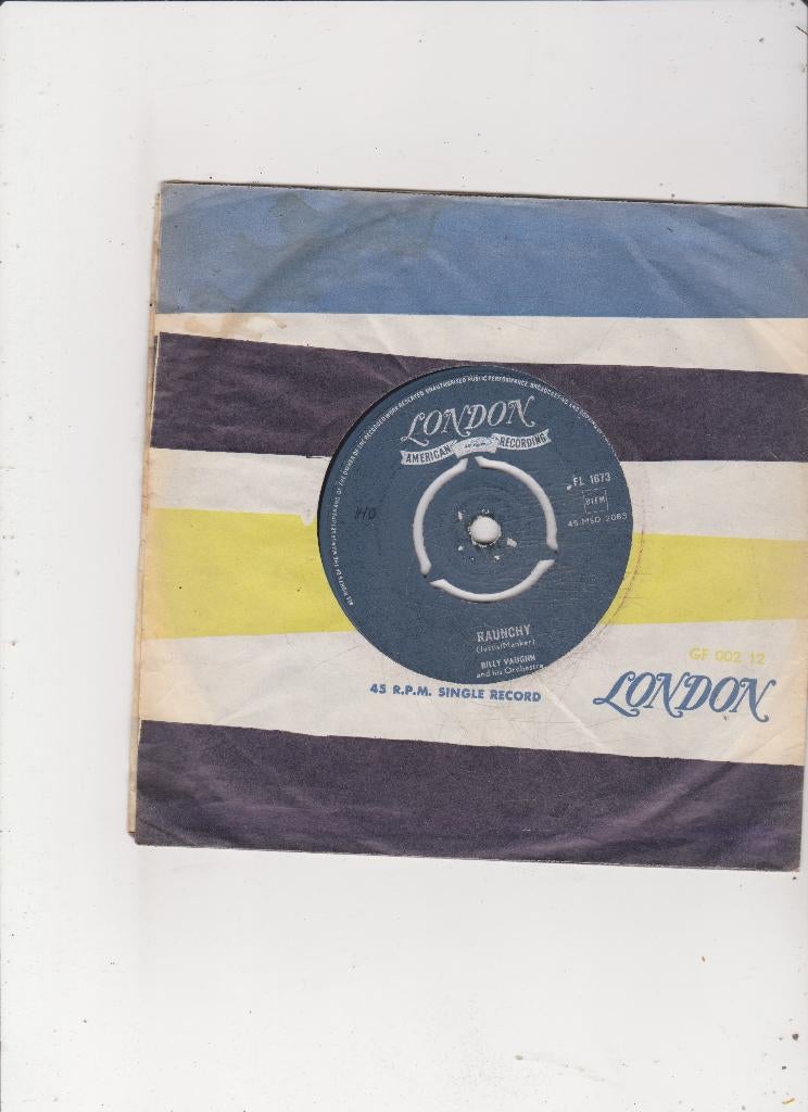 Single Billy Vaughn - Raunchy, Ophalen of Verzenden, Gebruikt, 7 inch, Pop