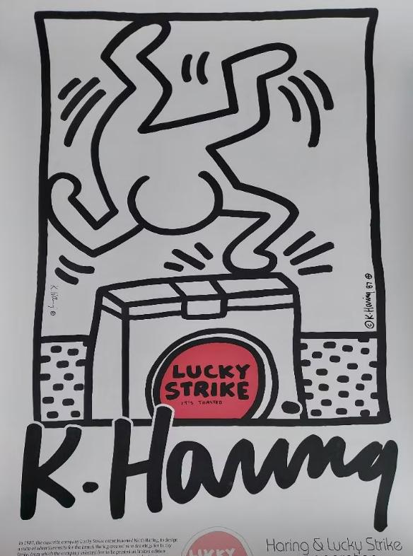 Keith Haring - Lucky Strike, Antiek en Kunst, Ophalen of Verzenden