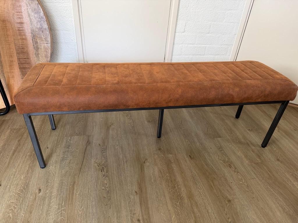 Bankje 150Lx45Dx50H, Ophalen, 70 cm of minder, Bruin, Tweepersoons