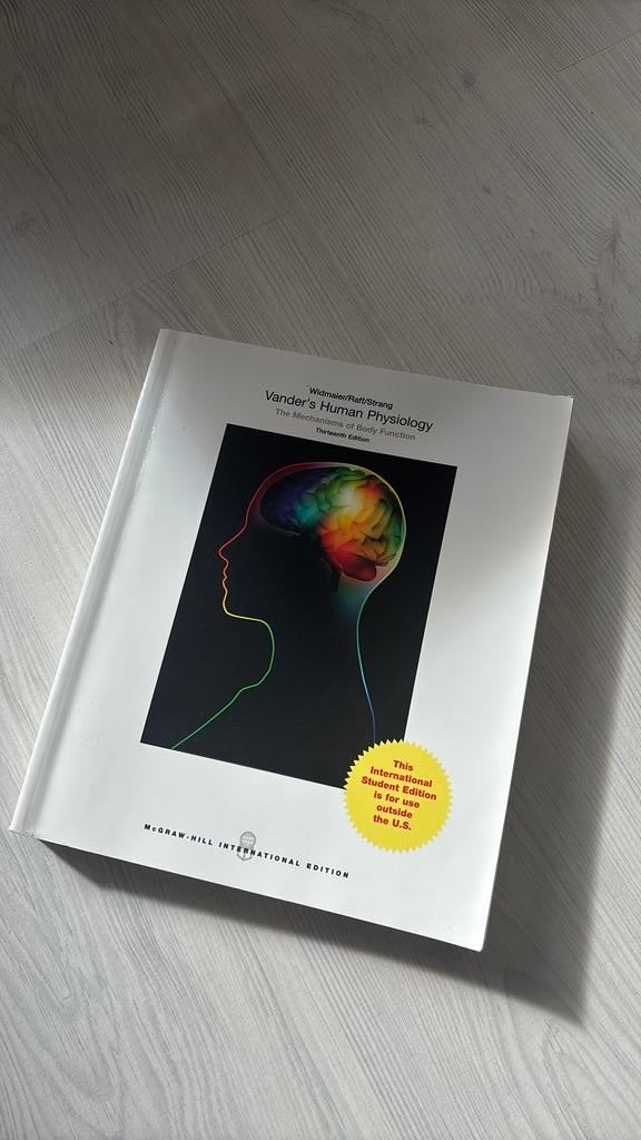 Vander’s Human Physiology, Boeken, Studieboeken en Cursussen, Ophalen, HBO, Zo goed als nieuw, Hershel Raff