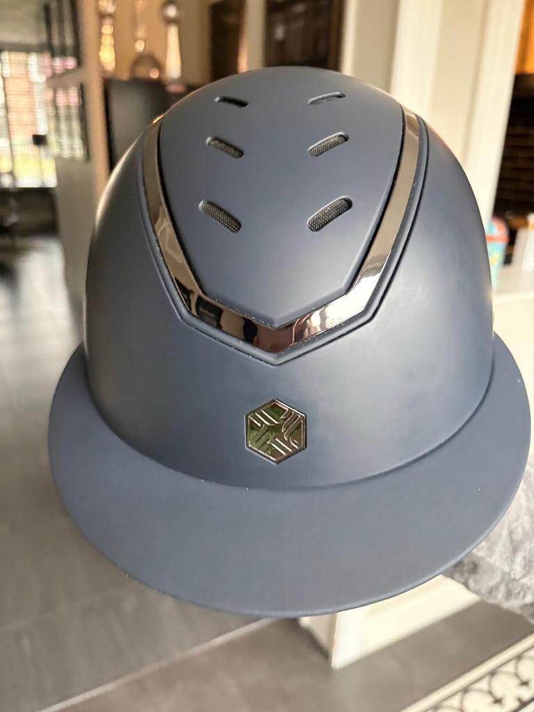 Paardrijcap Charles Owen blauw, Dieren en Toebehoren, Paardrijkleding, Ophalen, Kinderen, Cap, Springen