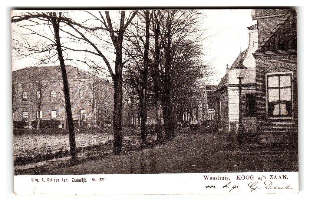 Koog aan de Zaan, Weeshuis, Verzenden, Voor 1920, Gelopen, Noord-Holland