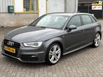 Audi A3 Sportback 1.4 TFSI 122 PK AUT Bj 2014 S-line Sport 5, Auto's, Euro 5, Gebruikt, Zwart, Leder en Stof