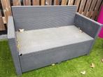 Gratis ophalen loungebank en loungestoel, kunststof wicker, Tuin en Terras, Ophalen, Gebruikt, Kunststof
