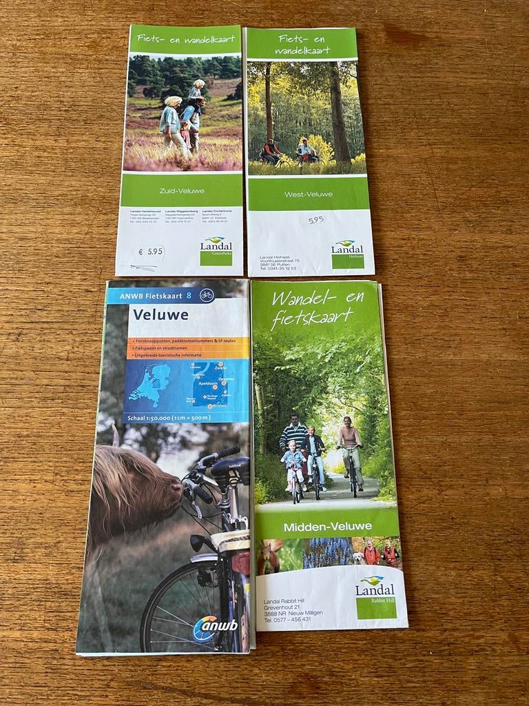 Set Wandel- en Fietskaarten Nederland - Diverse Regio's, Ophalen of Verzenden, 1800 tot 2000, Nederland, Landkaart