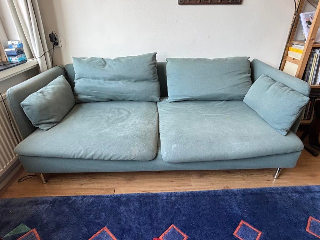 Ikea Soderhamn bank petrol, Huis en Inrichting, Banken | Bankstellen, Ophalen, Gebruikt, 150 tot 200 cm, Driepersoons