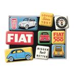Fiat 500 Since 1957 magneet set reclame magneetjes decoratie, Ophalen of Verzenden, Nieuw, Auto's