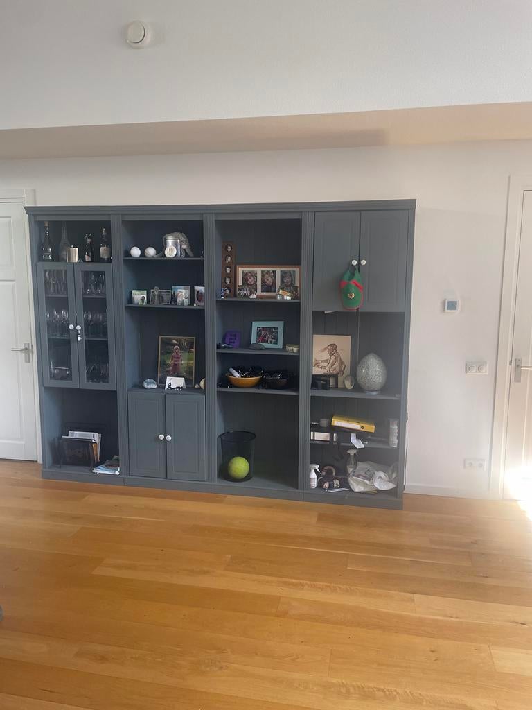 Grote vitrine kast, Huis en Inrichting, 200 cm of meer, 200 cm of meer, Tijdloos, 25 tot 50 cm