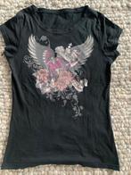 Mega stoer rock chick shirt in maat S, Zwart, Ophalen of Verzenden, Korte mouw, Maat 36 (S)