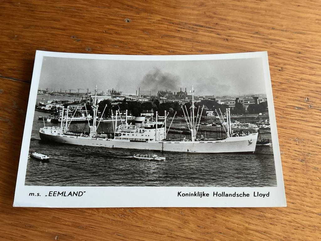 S596 MS EEMLAND, Verzamelen, Scheepvaart, Ophalen of Verzenden, Zo goed als nieuw, Kaart, Foto of Prent