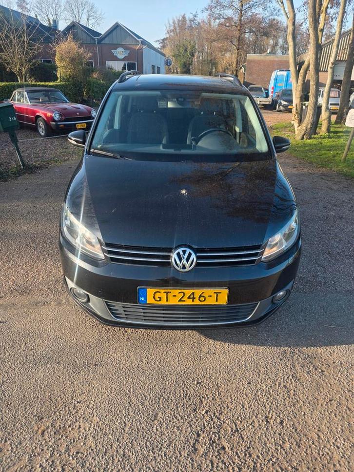 Volkswagen Touran 1.2 TSI 77KW BMT 7P 2012 Zwart, Auto's, Volkswagen, Bedrijf, Touran, ABS, Airbags, Airconditioning, Apple Carplay
