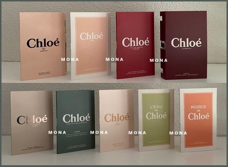 Chloé set 9 parfum samples proefjes testers monsters, Verzenden, Nieuw