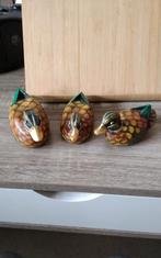 3 handgesneden en beschilderd eenden beelden, Verzamelen, Beelden en Beeldjes, Ophalen of Verzenden, Zo goed als nieuw