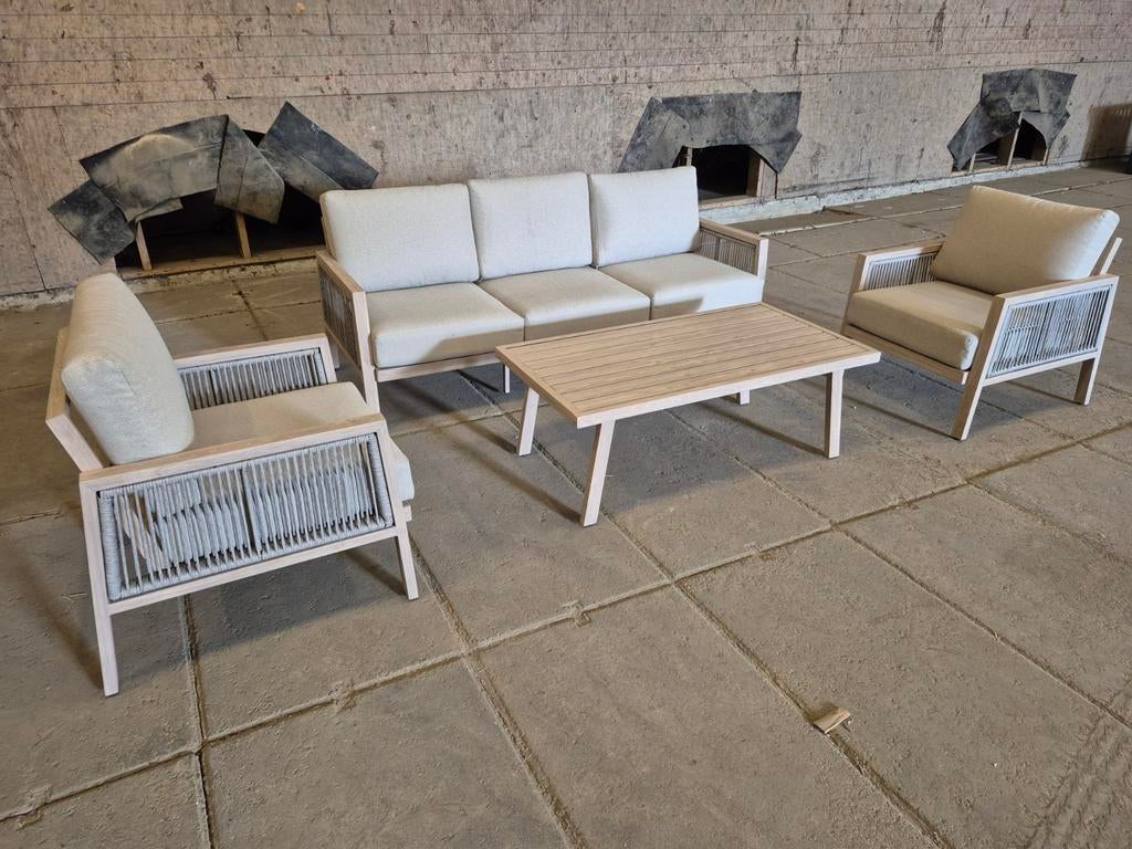 4delige aluminium loungeset! Showroommodel in perfecte staat, Tuin en Terras, Ophalen, Zo goed als nieuw, Aluminium