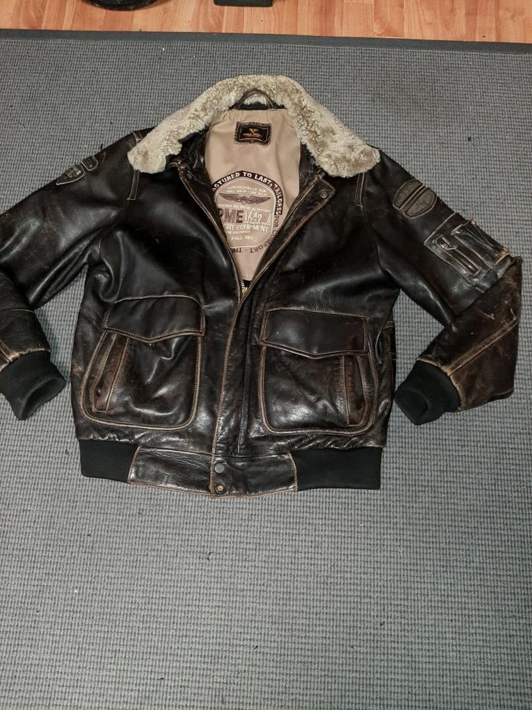 PME Legend pilotenjack leer maat L, Ophalen of Verzenden, Maat 52/54 (L), Pall Mall PME Legend