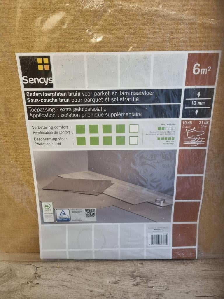 Ondervloerplaten voor laminaat - 6m2, Overige materialen, Overige typen, Nieuw, Ophalen of Verzenden