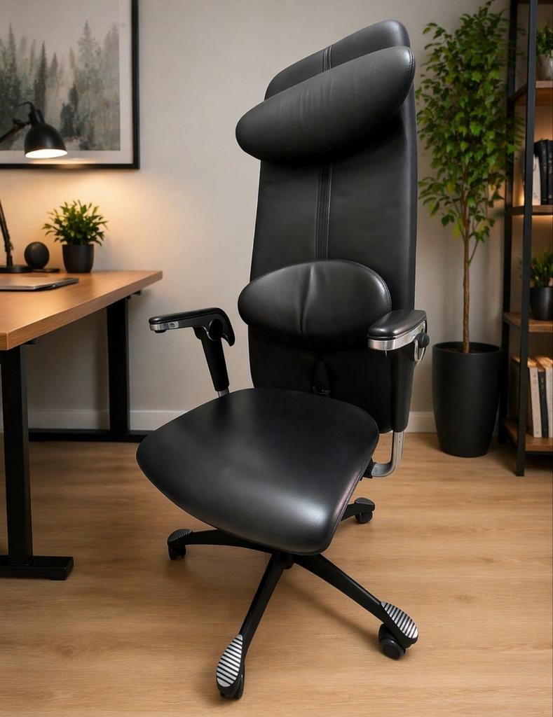 HÅG H09 Experts, exclusieve comfortabele luxe bureaustoel, Huis en Inrichting, Bureaustoelen, Zo goed als nieuw, Bureaustoel, Zwart