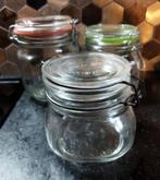 3 Glazen Voorraadpotten, Ophalen of Verzenden, Zo goed als nieuw