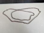 Zilverkleurige schakel ketting 80 cm, Ophalen of Verzenden, Zilver, Overige materialen