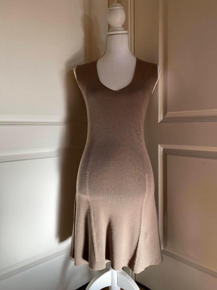 Strenesse jurk maat 36 zijde / katoen, Kleding | Dames, Jurken, Zo goed als nieuw, Maat 36 (S), Bruin, Knielengte, Ophalen