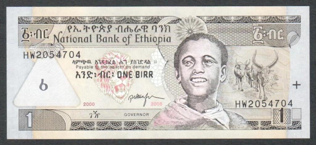 Bankbiljet - Ethiopia 1 Birr 2000 - UNC., Ophalen of Verzenden, Overige landen, Los biljet
