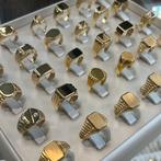 14k gouden zegelringen prachtige heren ringen, Ophalen of Verzenden, Zo goed als nieuw, Goud, Dame