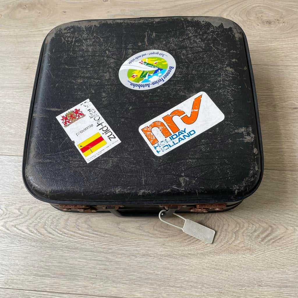 Vintage jaren 60-70 koffertje, Sieraden, Tassen en Uiterlijk, Koffers, Overige materialen, Gebruikt, Minder dan 50 cm, Ophalen of Verzenden