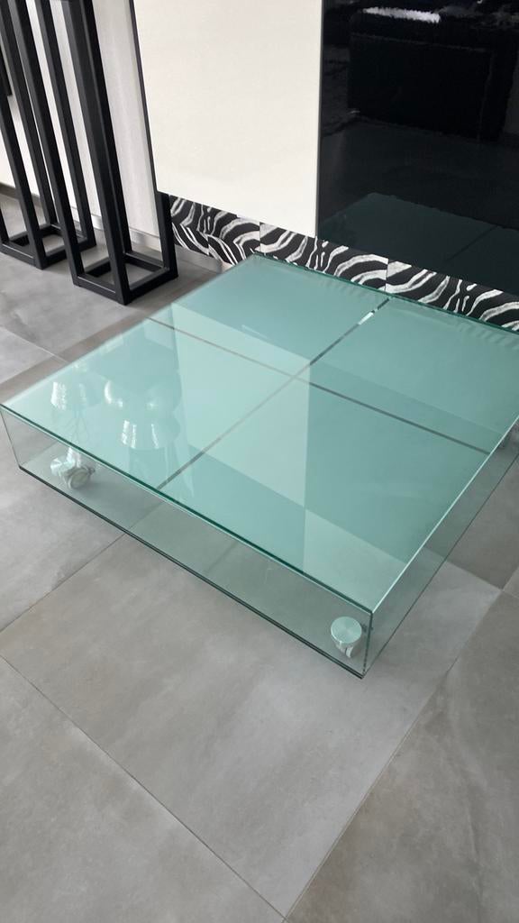 Gratis Salontafel glas, Huis en Inrichting, Tafels | Salontafels, Ophalen, 100 tot 150 cm, 50 tot 100 cm, Minder dan 50 cm