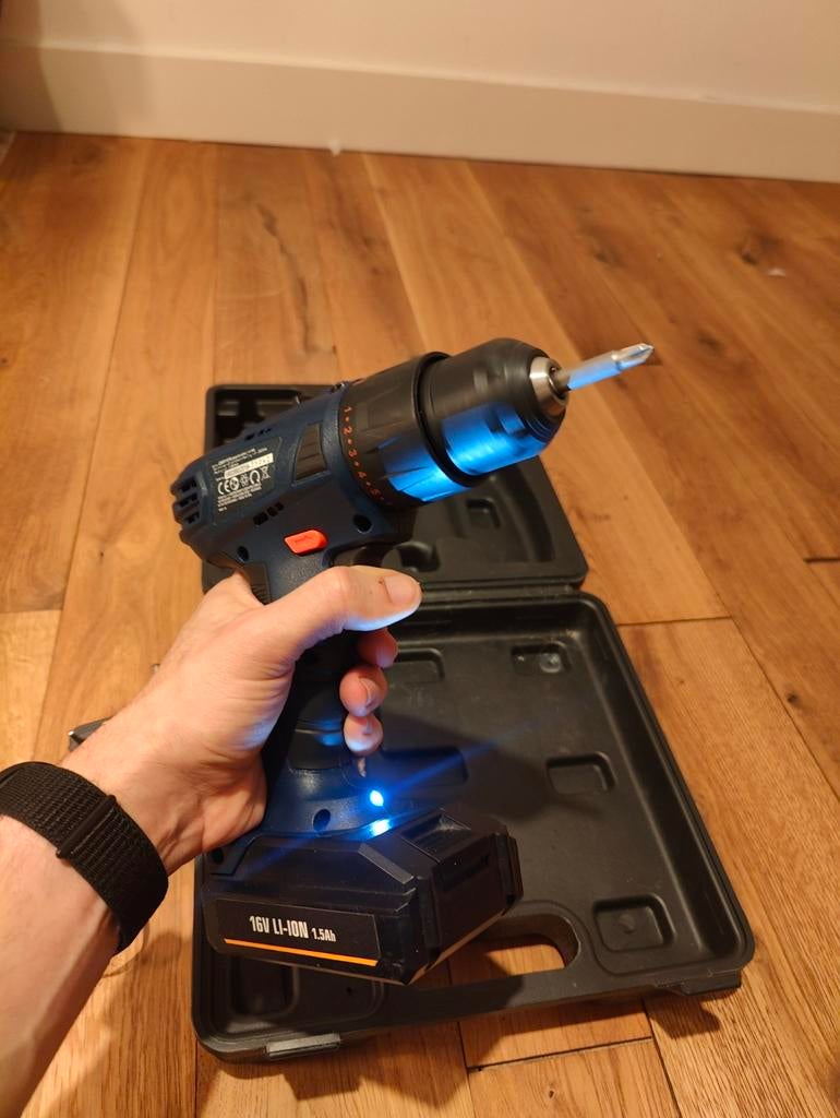 Ferm accuboormachine met accu en oplader, Ophalen of Verzenden, Boor- en Schroefmachine