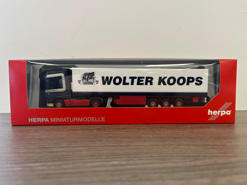 Herpa DAF XF Wolter Koops Vrachtwagen 1:87 H0, Hobby en Vrije tijd, Modelauto's | 1:87, Ophalen of Verzenden, Zo goed als nieuw