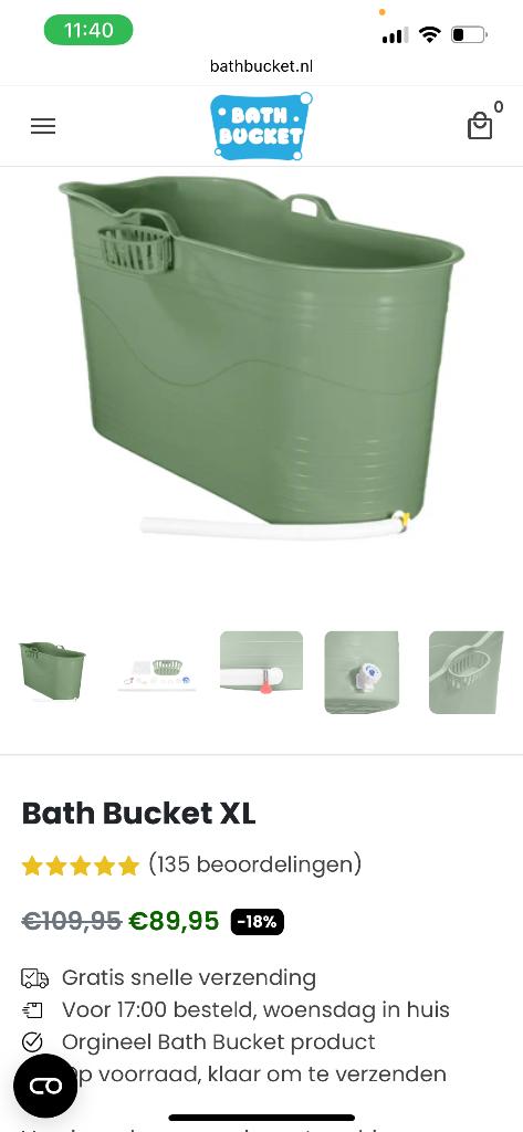 Zitbad XL (/ijsbad), Huis en Inrichting, Ophalen, Overige typen, Nieuw, Minder dan 100 cm