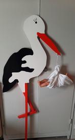 Te huur een ooievaar met pop., Ophalen of Verzenden