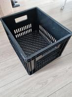 Stevige zwarte fietskrat 35x43x27, Fietsen en Brommers, Fietsaccessoires | Fietsmanden, Ophalen of Verzenden, Gebruikt, Fietskrat