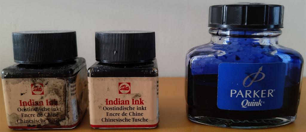 partij kroontjespennen parker quink kalligrafie vulpen, Ophalen of Verzenden