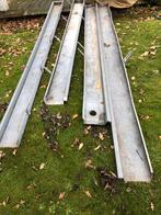 6 x Bakgoot zink + beugels, Ophalen, Zo goed als nieuw