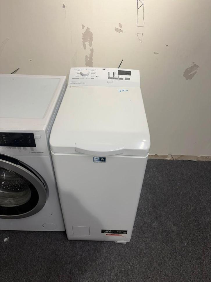 AEG bovenlader - schoon - garantie, Witgoed en Apparatuur, Wasmachines, Gebruikt, Bovenlader, 4 tot 6 kg, 85 tot 90 cm, 1200 tot 1600 toeren